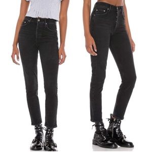 Agolde Nico Black Denim Size 23